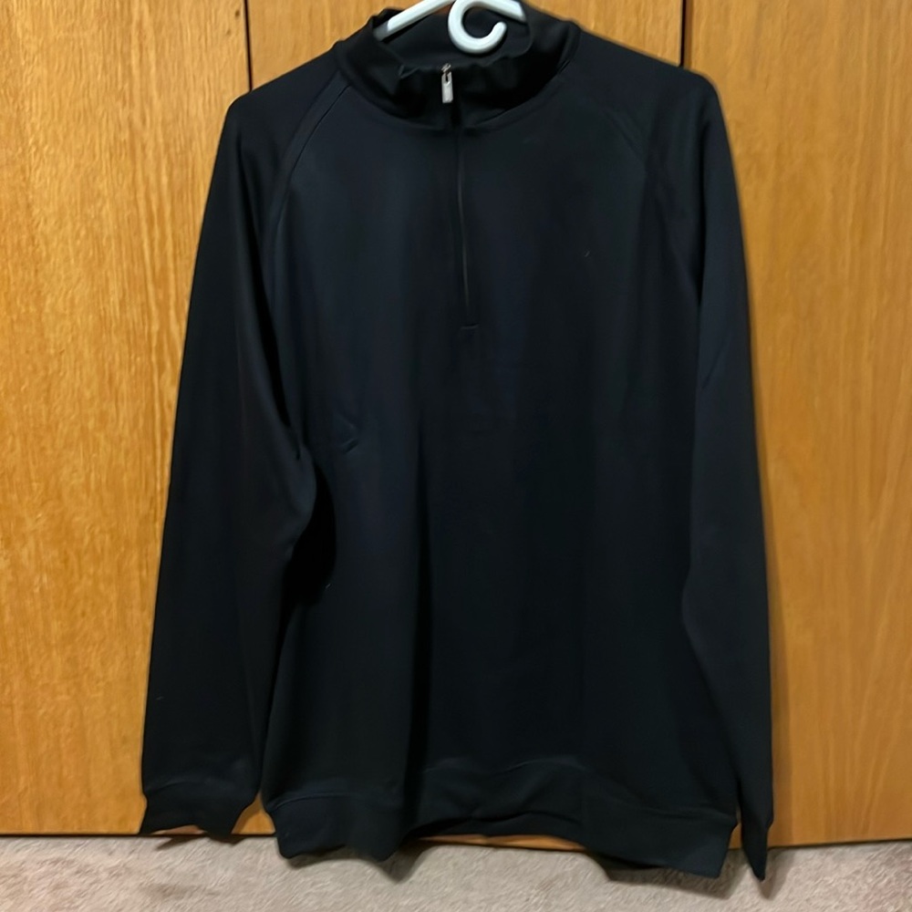 Tricots St. Raphael black pullover 1/4 zip-up NWT men’s sz.XL